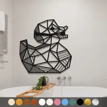 Obraz WoodenPuzzle.cz Dřevěný obraz - Zlobivá kačenka Barva: Růžová, Velikost: XL