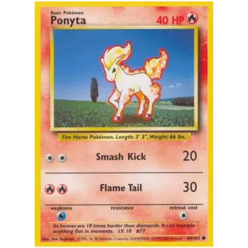 Karetní hra Pokémon BS 060/102 Ponyta - Base Set Stav: Good