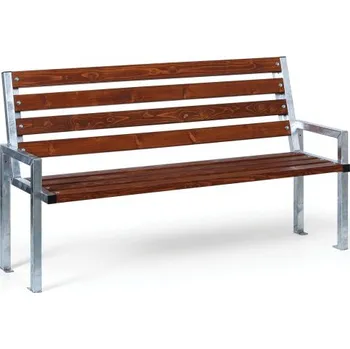 City lavička s opěradlem 166 cm