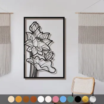 Obraz WoodenPuzzle.cz Dřevěný obraz - Kytice Barva: Bílá, Velikost: L