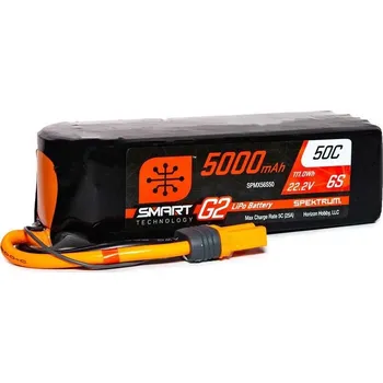 RC model letadla Spektrum Spektrum Smart G2 LiPo 22.2V 5000mAh 50C IC5 AS_SPMX56S50