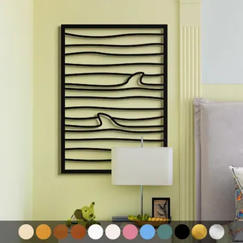 Obraz WoodenPuzzle.cz Dřevěný obraz - Žraloci ve vlnách Barva: Bílá, Velikost: M