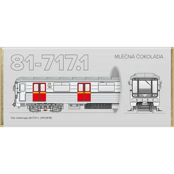 Čokoláda Čokoláda RETRO 100 g PRAŽSKÉ METRO typ EČS 81-717.1 - mléčná (prémiová belgická čokoláda / 32 % obsah kakaa)