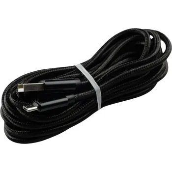 Datový kabel Pletený kabel 3m USB na MICRO-USB Barva: černý