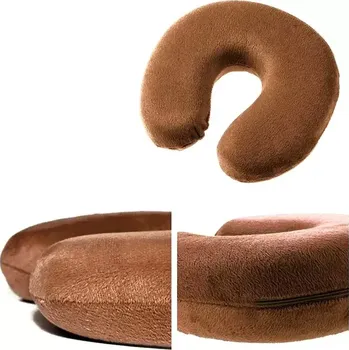 Cestování Cestovní polštář s paměťovou pěnou - hnědý