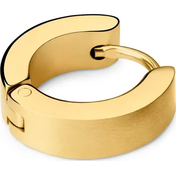 Náušnice Plochá náušnice kroužek zlaté barvy - Lucleon