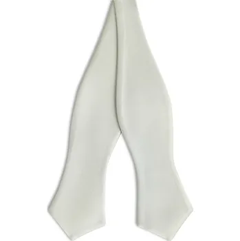 Motýlek Světle šedý saténový vázací motýlek s diamantovou špičkou - Trendhim