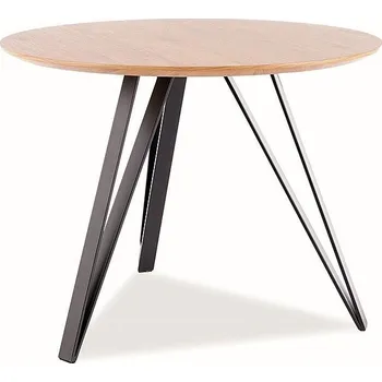 Jídelní stůl Jídelní stůl Tetis, průměr 100 cm, dub / černá