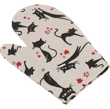 Chňapka Chňapka, černé kočky s květinami