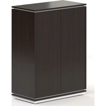 Šatní skříň Střední skříň Creator 83,2 x 44,5 x 115,5 cm, bílá / wenge