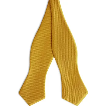 Motýlek Zlatohnědý rypsový vázací motýlek s&nbsp;diamantovou špičkou - Trendhim