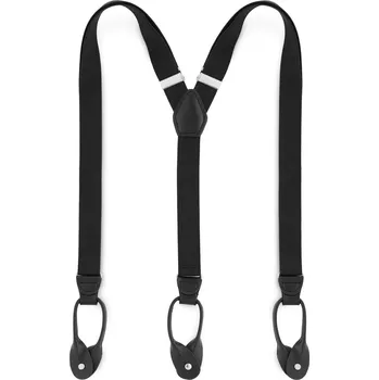 Kšandy Úzké černé šle na knoflíky - Trendhim