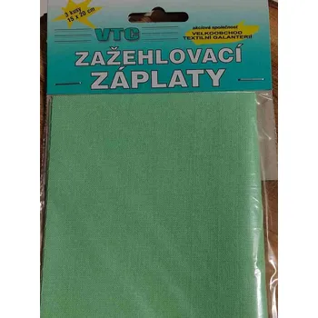 Textilní nažehlovací páska Nažehlovací záplaty 15x20 cm 3 kusy mint světlá