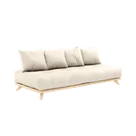 sofa SENZA DAYBED natural pine (pohovka z borovice) 90*200 cm linen 914