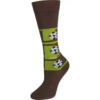 Dětské podkolenky Trepon Fotbik, hnědé (dětské podkolenky se sportovním vzorem kopačáků)