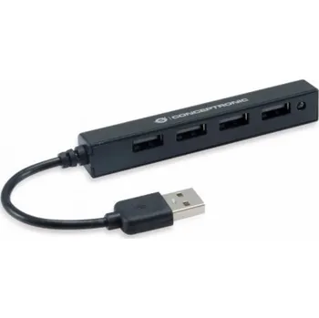 USB hub Conceptronic USB HUB CONCEPTRONIC USB-Hub 4-Port 2.0 ->4x2.0 o.Netzteil sw
