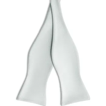 Rypsový vázací motýlek stříbrné barvy - Trendhim