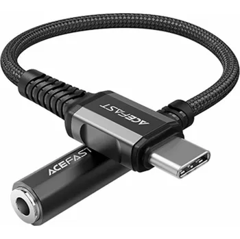 Acefast C1-07 černý USB adaptér USB-C - Jack 3,5 mm černý (6974316280606)