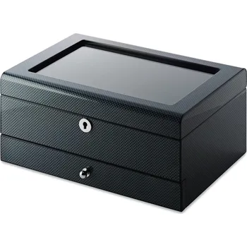 Šperkovnice Šperkovnice na hodinky a šperky s dýhou z uhlíkových vláken a 8 přihrádkami - Trendhim
