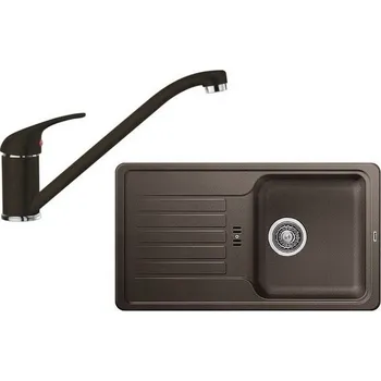 Nerezový dřez Dřez Blanco Favos Mini + baterie Daras, hnědá