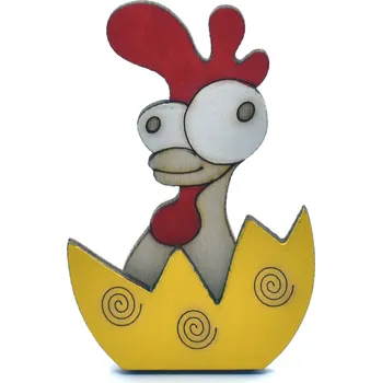 Velikonoční dekorace Pehucraft Dřevěná velikonoční slepička Barva: Žlutá