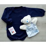 AMÁLKA Bavlněné body dlouhý rukáv, tmavě modré Velikost: 80