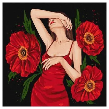 Set školních potřeb Malowanie po numerach - Tajemnicze piękno 40x40cm