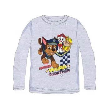 Chlapecká košile E plus M - Chlapecké tričko s dlouhým rukávem Tlapková patrola Paw Patrol - šedé 116