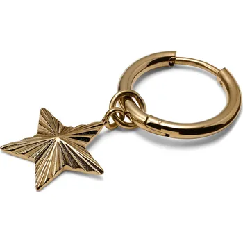 Náušnice Ocelová náušnice zlaté barvy s hvězdičkou - Lucleon