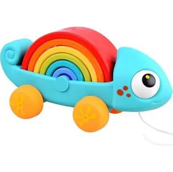 Hračka pro nejmenší Duhový chameleon – montessori hračka