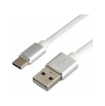 Datový kabel EverActive USB-A - USB-C kabel USB 1,5 m bílý (CBS-1,5CW)