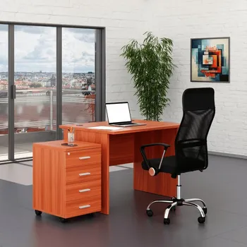Zahradní sestava Sestava kancelářského nábytku SimpleOffice 1, 100 cm, třešeň