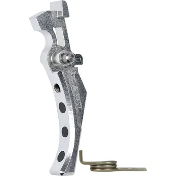 Airsoft MAXX Model CNC spoušť Advanced (style D) pro M4 - stříbrná