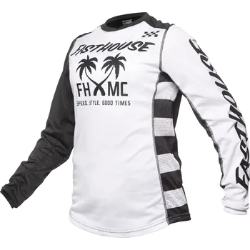 Moto dres Fasthouse Women´s Grindhouse Paradise Jersey White Black Velikost: XS