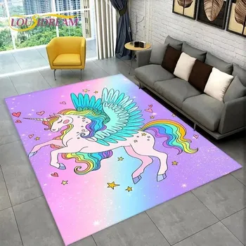 Koberec Koberec s motivem jednorožce do dětského pokoje - 11,120x160cm