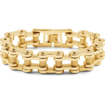Náramek Náramek z chirurgické oceli biker zlaté barvy - Fort Tempus