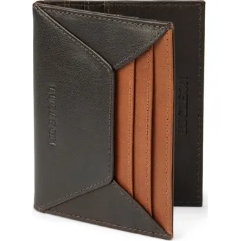 Obal na doklad Loren tmavě a světle hnědé pouzdro na karty s RFID blokací - Lucleon