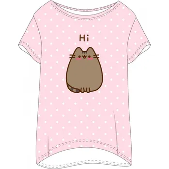 Dámské pyžamo E plus M • Dámské triko na spaní kočička Pusheen L Růžová