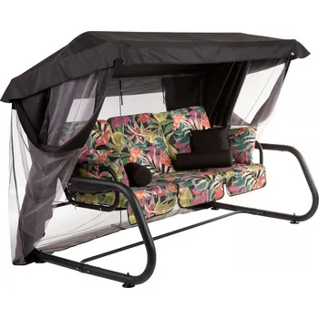 Zahradní houpačka Zahradní houpačka Venezia Lux Black Edition s moskytiérou, polštářky a bočními stolky G052-23IB PATIO 448546
