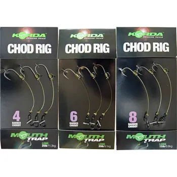 Rybářský háček Korda - Návazce Chod Rig Long vel. 4/11,3kg 3ks
