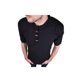 Pánská košile Kurta pánská ANKITA, krátký rukáv, černá S