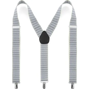 Kšandy Fialovo-krémové šle s diamantovým vzorem - Tailor Toki