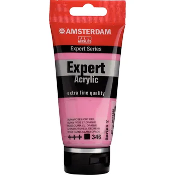 Vodová barva Akrylová barva Amsterdam Expert - 346 Quinarose Light Opaque Objem: 75 ml
