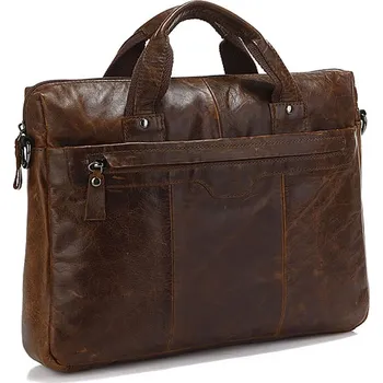 Hnědá kožená taška na každý den - Delton Bags