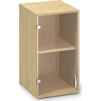 Šatní skříň Nástavbová úzká skříň ProOffice 40 x 45,8 x 71,7 cm, levá, divoká hruška
