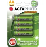 Nabíjecí NiMH baterie AgfaPhoto AA, 2300 mAh, 1,2 V, blistr 4 ks, nabíjecí