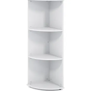 Policová skříň Střední rohová skříň Impress 37 x 37 x 119,6 cm, bílá