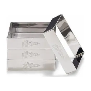 Patisse sada flanelových kroužků 8 cm, nerez, stříbro