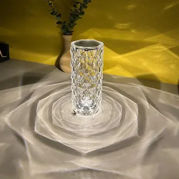 Lampička Hütermann LED křišťálová lampa