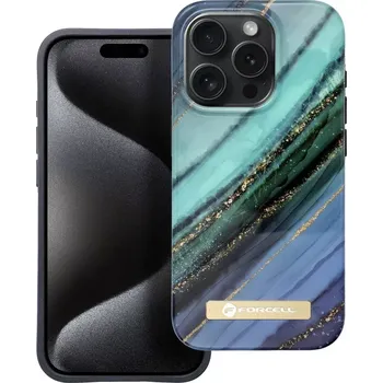 Pouzdro na mobilní telefon Prémiové pouzdro FORCELL F-PROTECT Mirage 4D s MagSafe na mobil Apple iPhone 15 Pro - Jade marble (FORCELL F-PROTECT Mirage kompatibilní s MagSafe, 4D potisk pro Apple IPHONE 15 PRO - Jade marble)